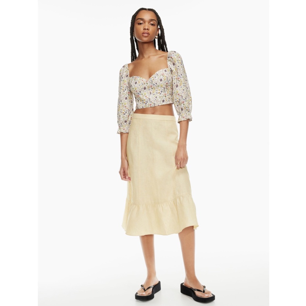 Aritzia Wilfred Chariot Linen Skirt NWT